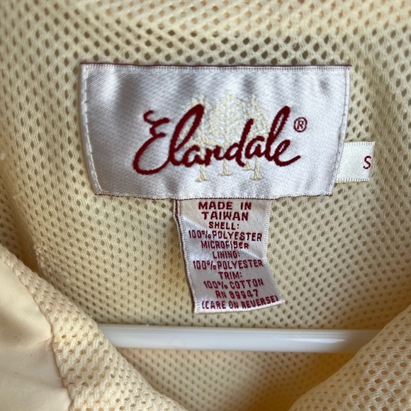 Vintage Elandale Pale Yellow Sleeveless Golf Vest With Pockets Small - Picture 4 of 5